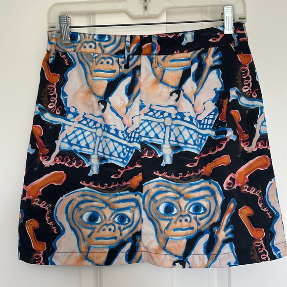 Heaven by Marc Jacobs E.T. Phone Home Abstract Print Skirt Size S - Picture 6 of 11